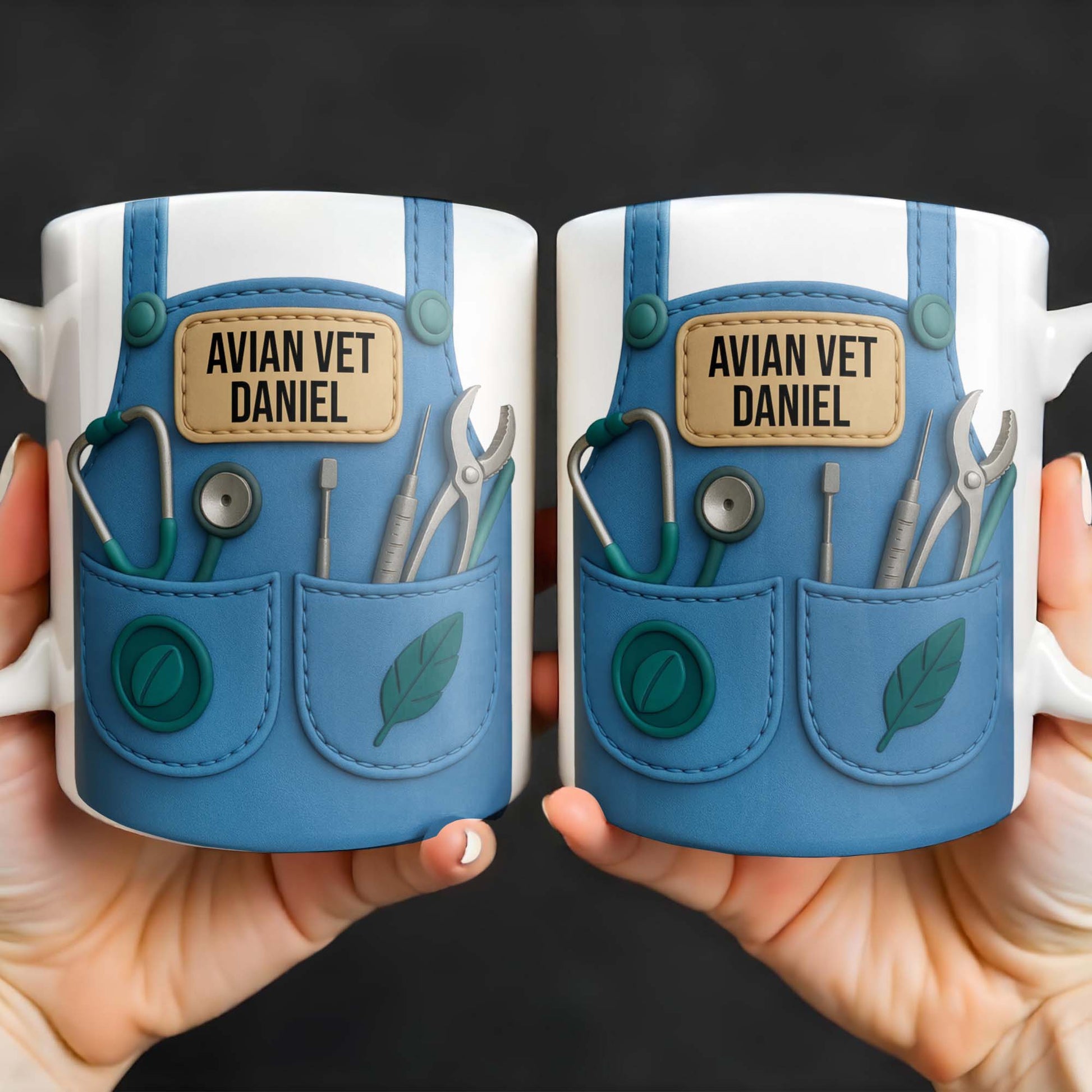 Avian Vet Customizable Mug With Medical Instruments