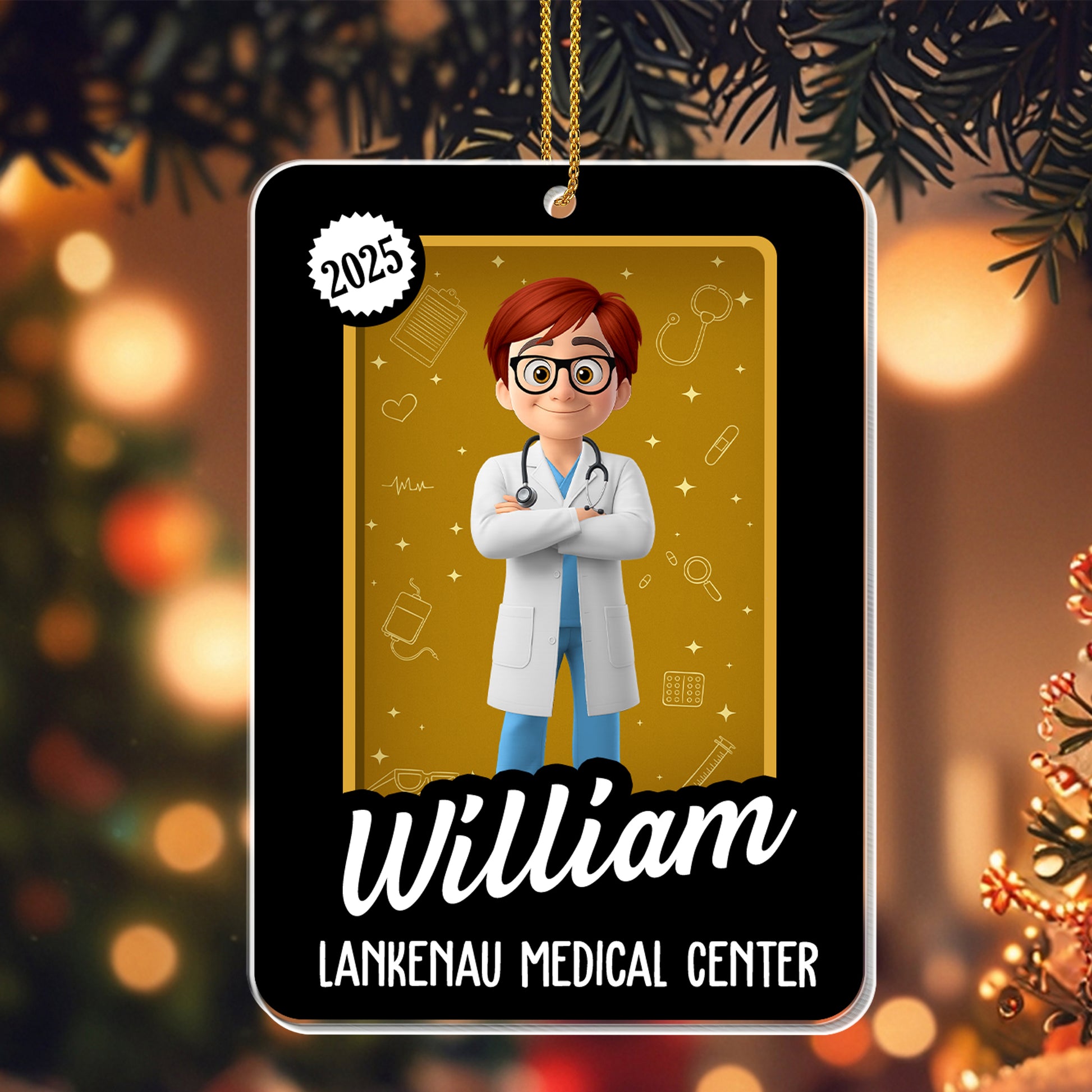 Celebrate Your Achievements, Custom Medical Professional Ornament