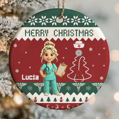 Merry Christmas Nurse Ornament