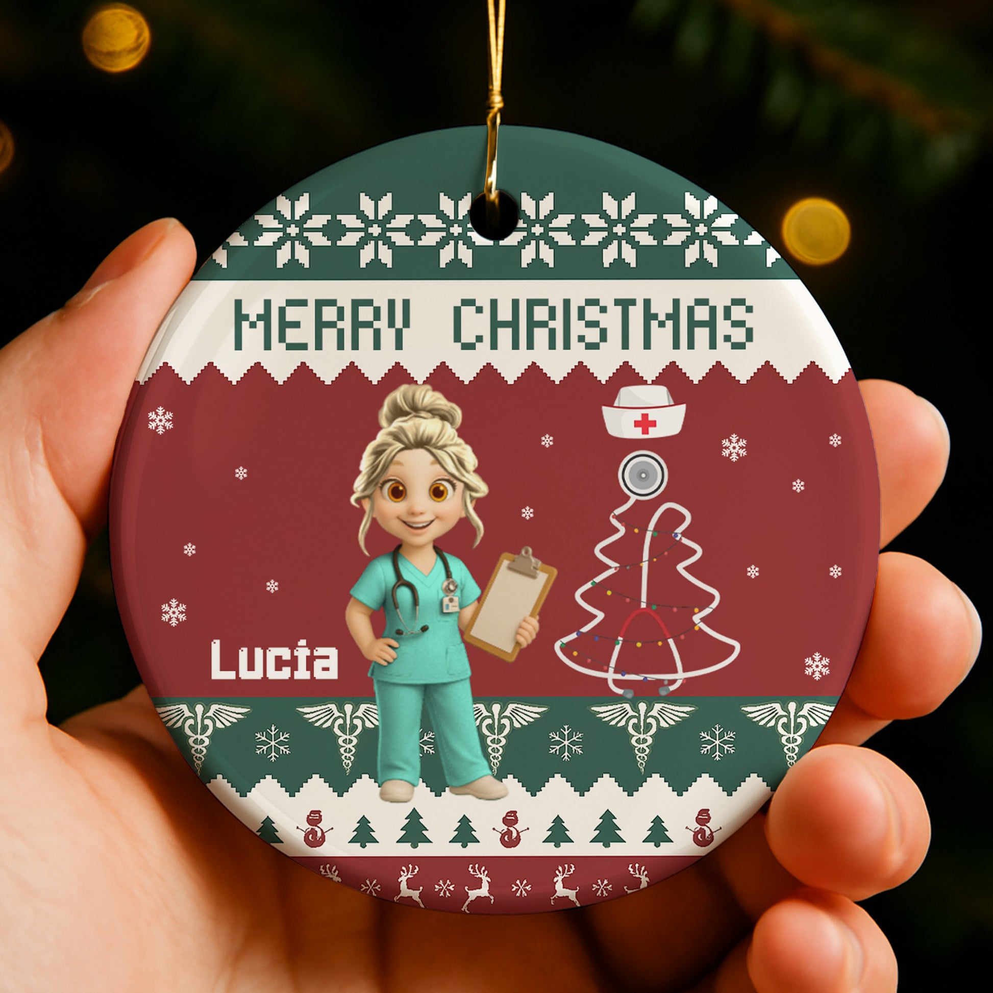 Merry Christmas Nurse Ornament