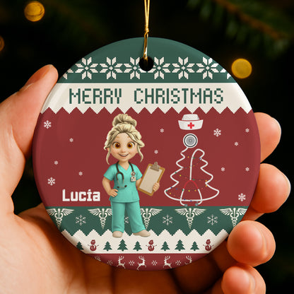 Merry Christmas Nurse Ornament