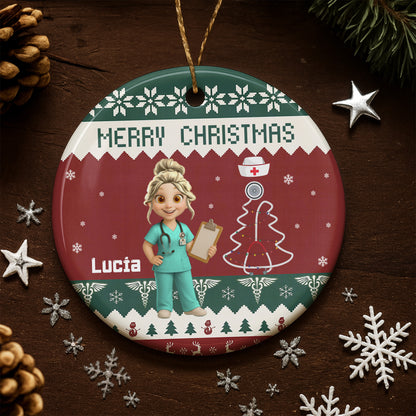 Merry Christmas Nurse Ornament