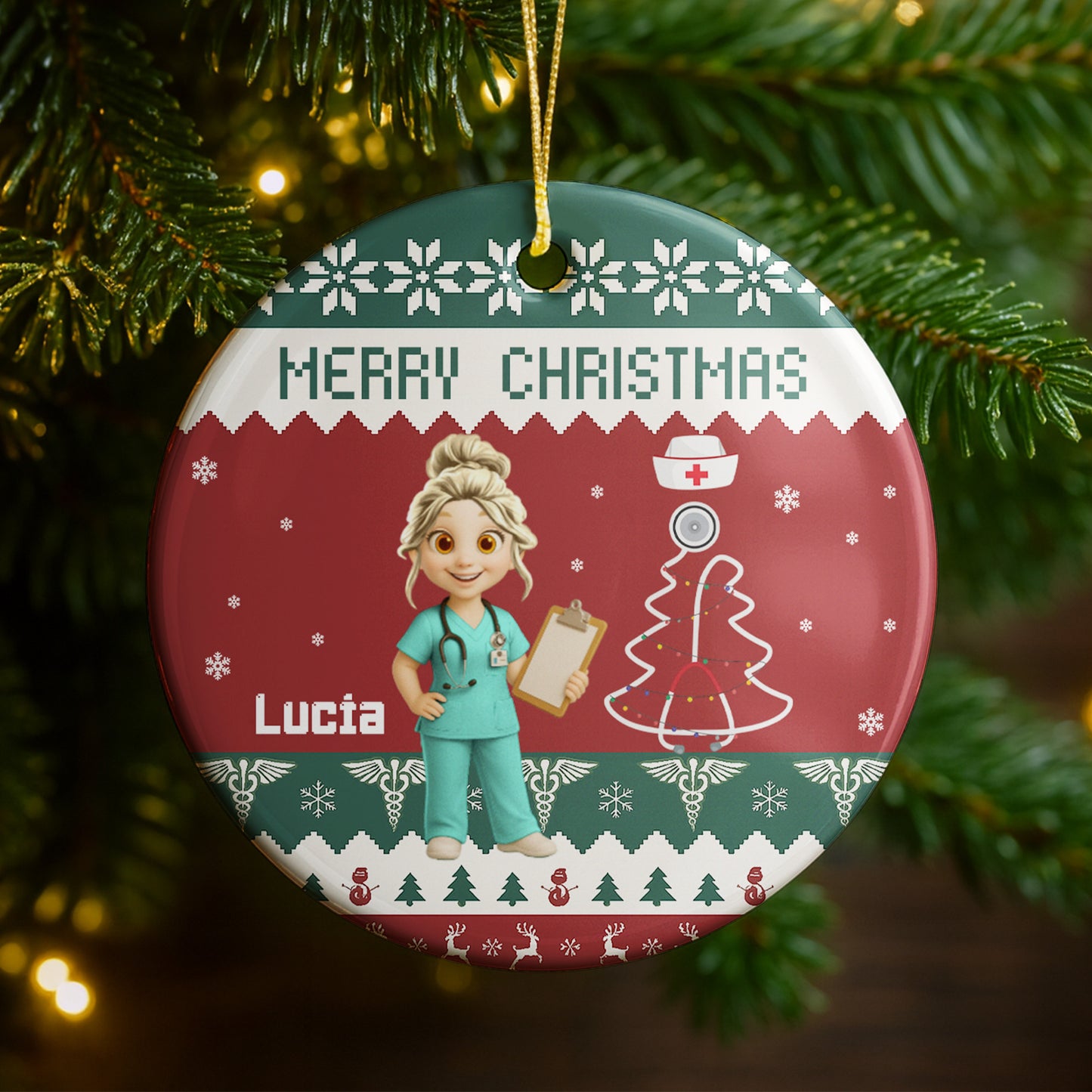 Merry Christmas Nurse Ornament