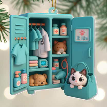 Charming Care For Pets Veterinary Theme - Personalized Custom Acrylic Ornament, Christmas Gift - DOC063_ACO
