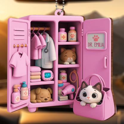 Celebrate Your Compassionate Care, Veterinary Theme - Personalized Custom Wood Ornament, Car Hanging Ornament - DOC063_WCA