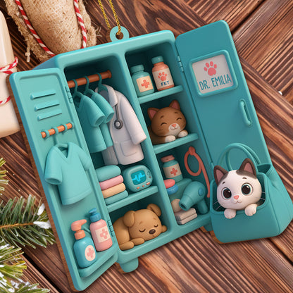 Create Your Personalized Veterinarian Ornament With Pets And Medical Instruments