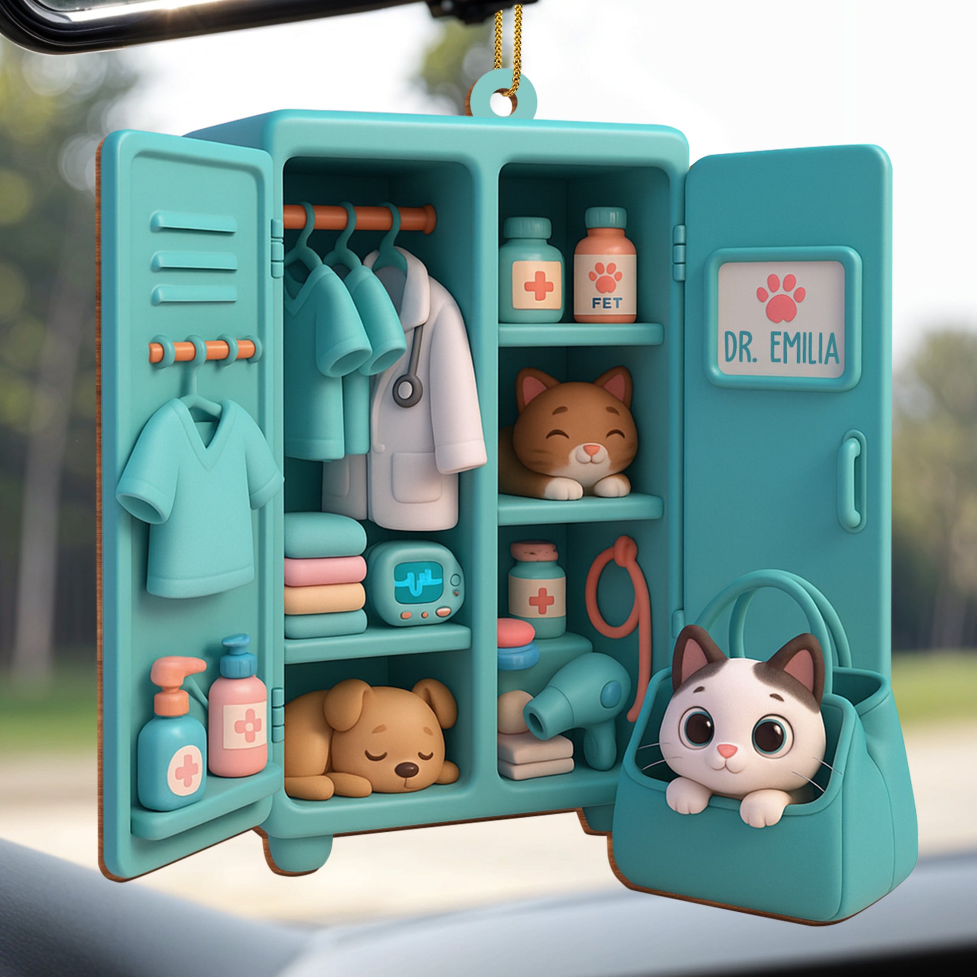 Create Your Personalized Veterinarian Ornament With Pets And Medical Instruments