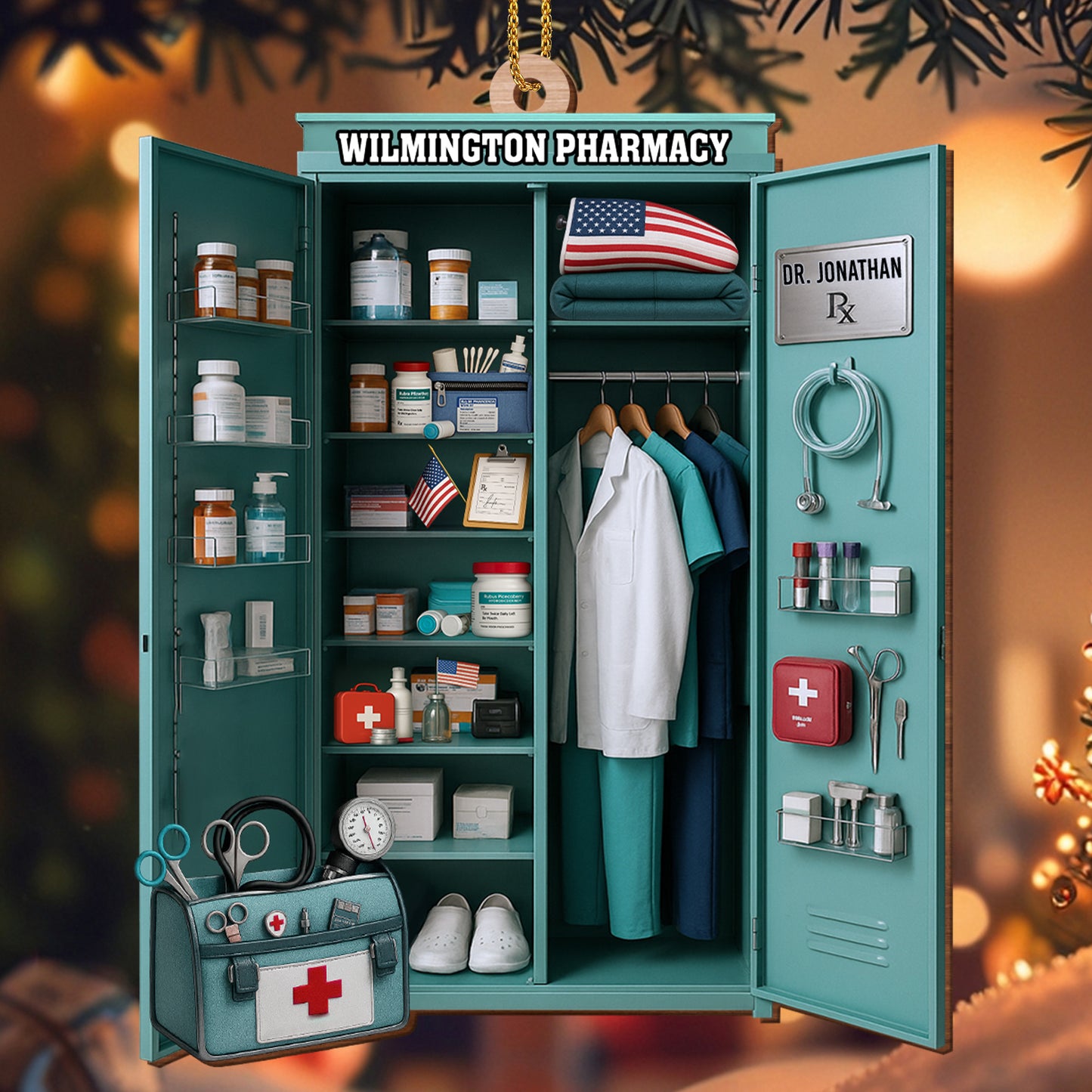 Wilmington Pharmacy Medical Cabinet With Doctor's Essentials