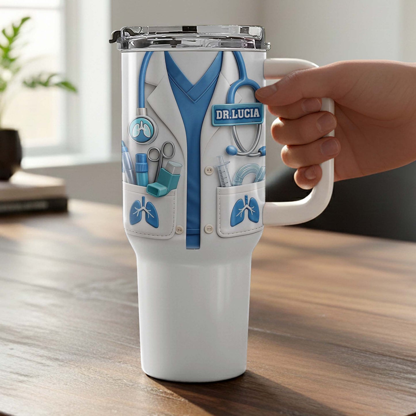 Customize This Sleek Tumbler With Straw