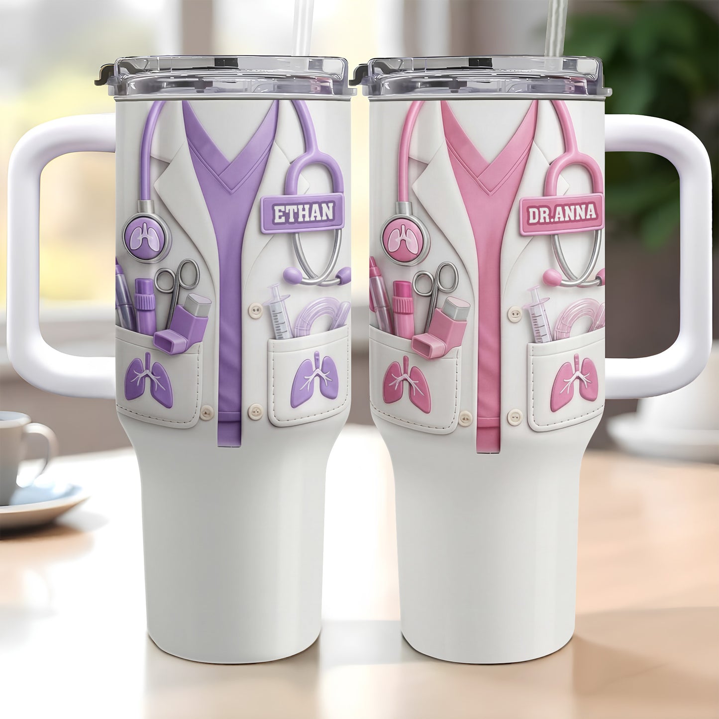 Customize This Sleek Tumbler With Straw