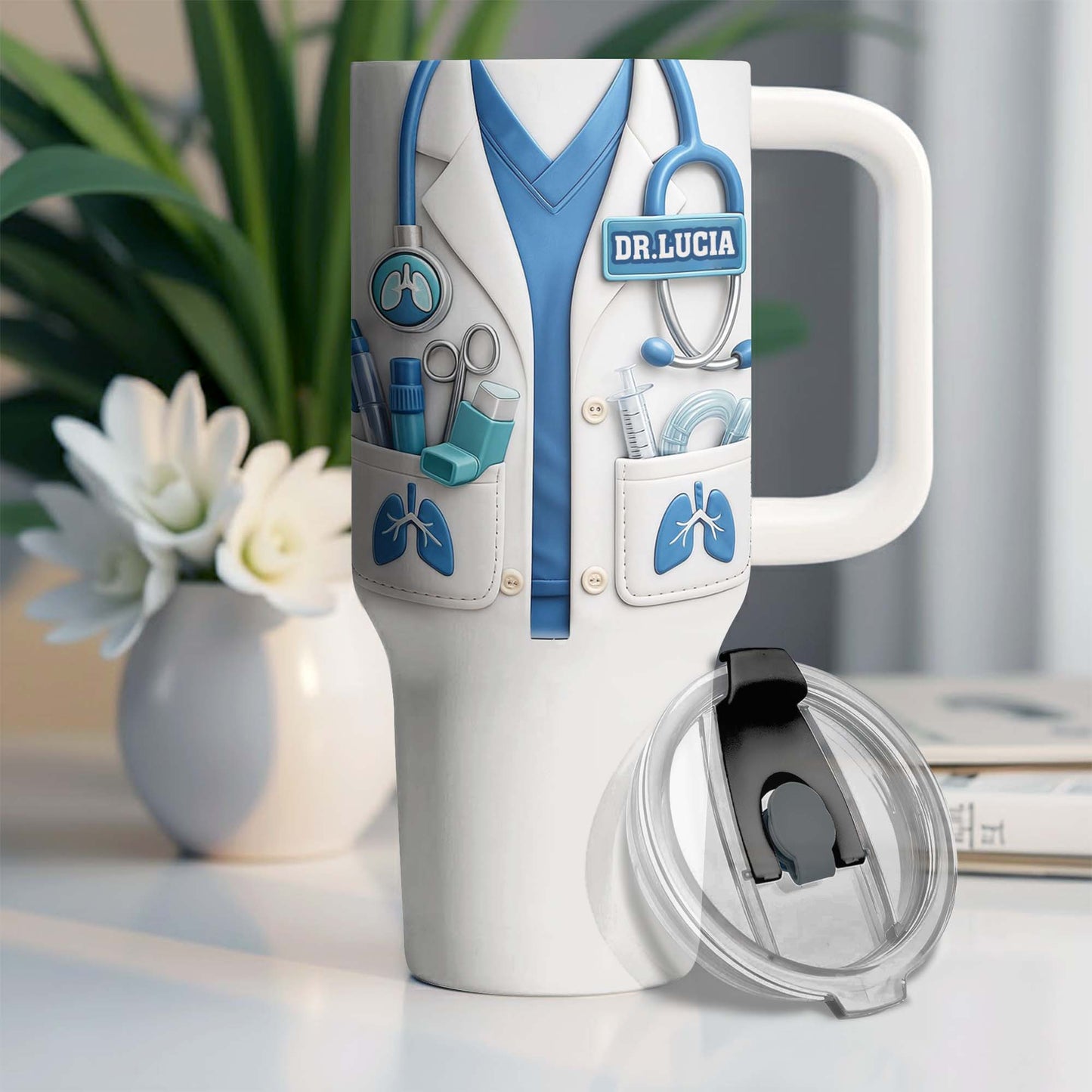 Customize This Sleek Tumbler With Straw