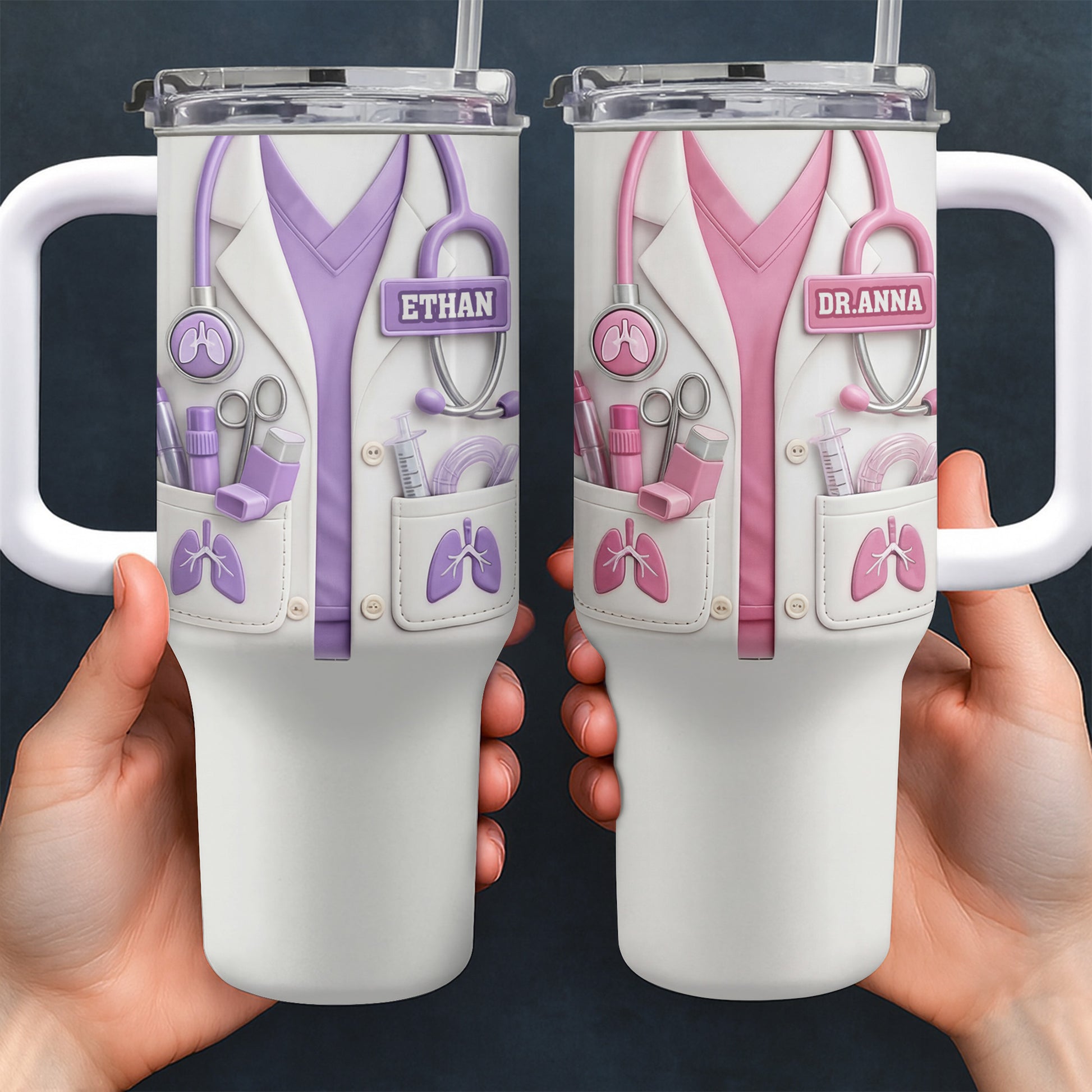 Customize This Sleek Tumbler With Straw