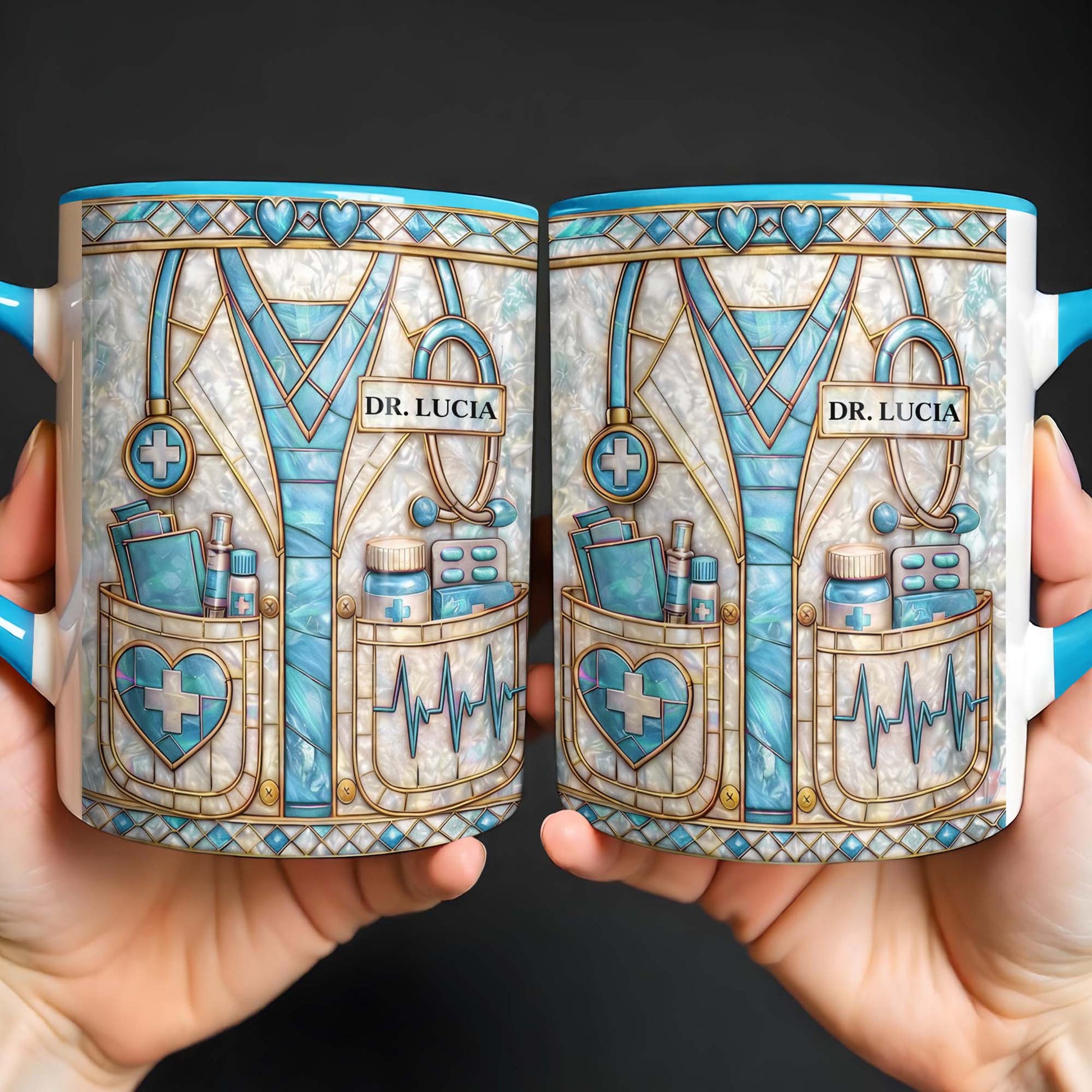 Celebrate Our Healthcare Heroes Stethoscope and Medical Scrubs Design