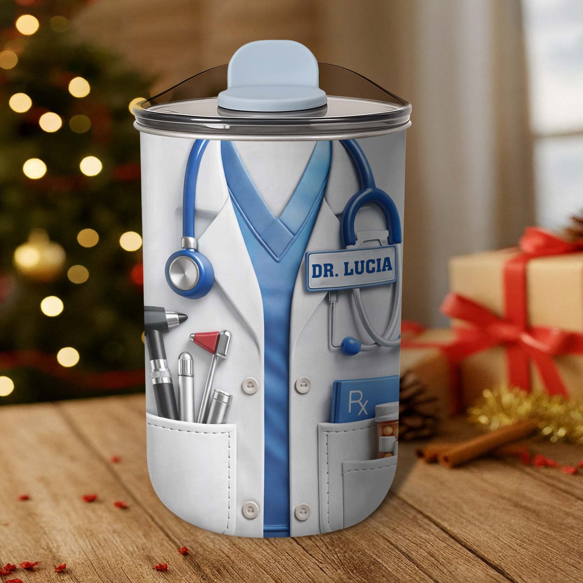 Healthcare Hero Lab Coat And Stethoscope Medical Uniform Design