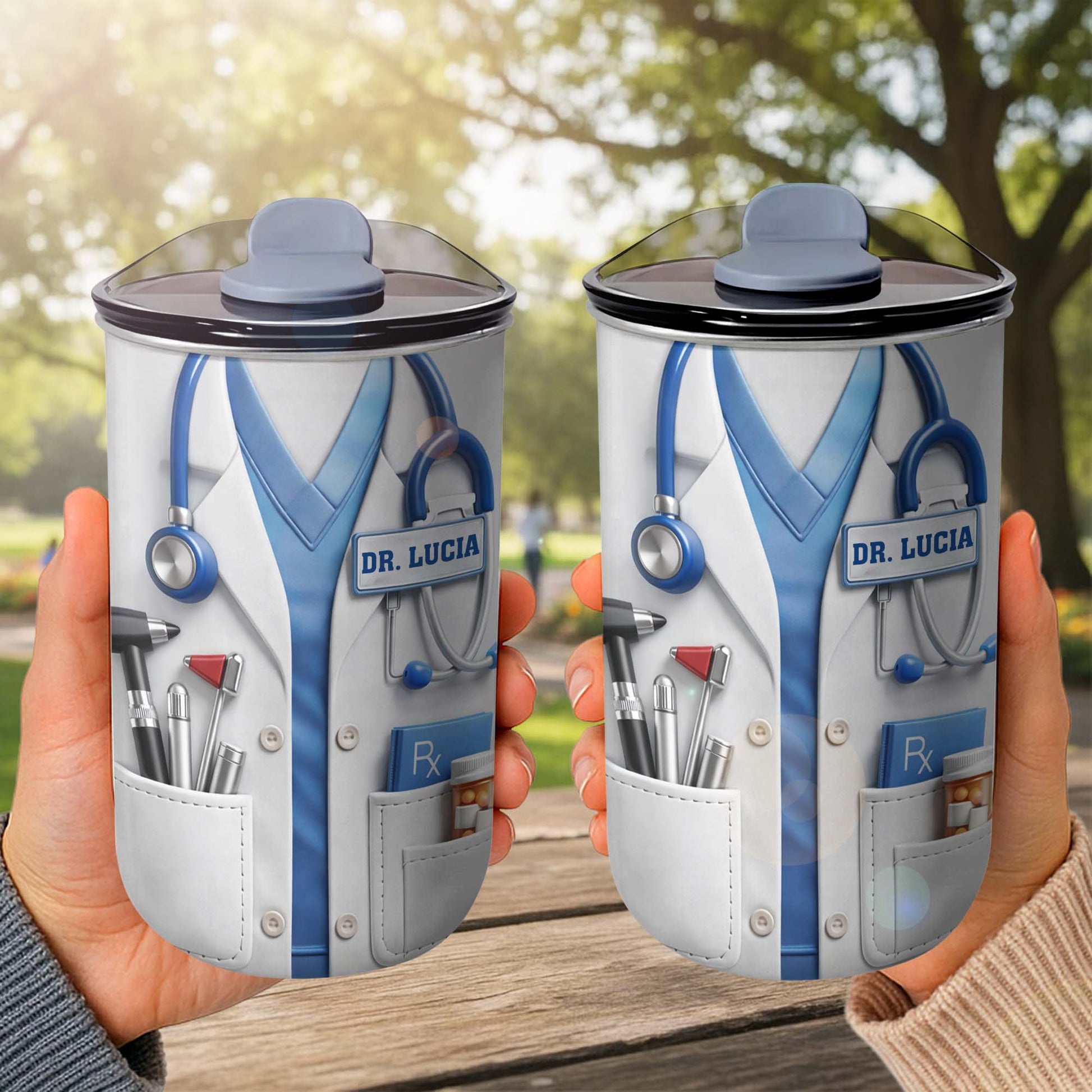 Healthcare Hero Lab Coat And Stethoscope Medical Uniform Design