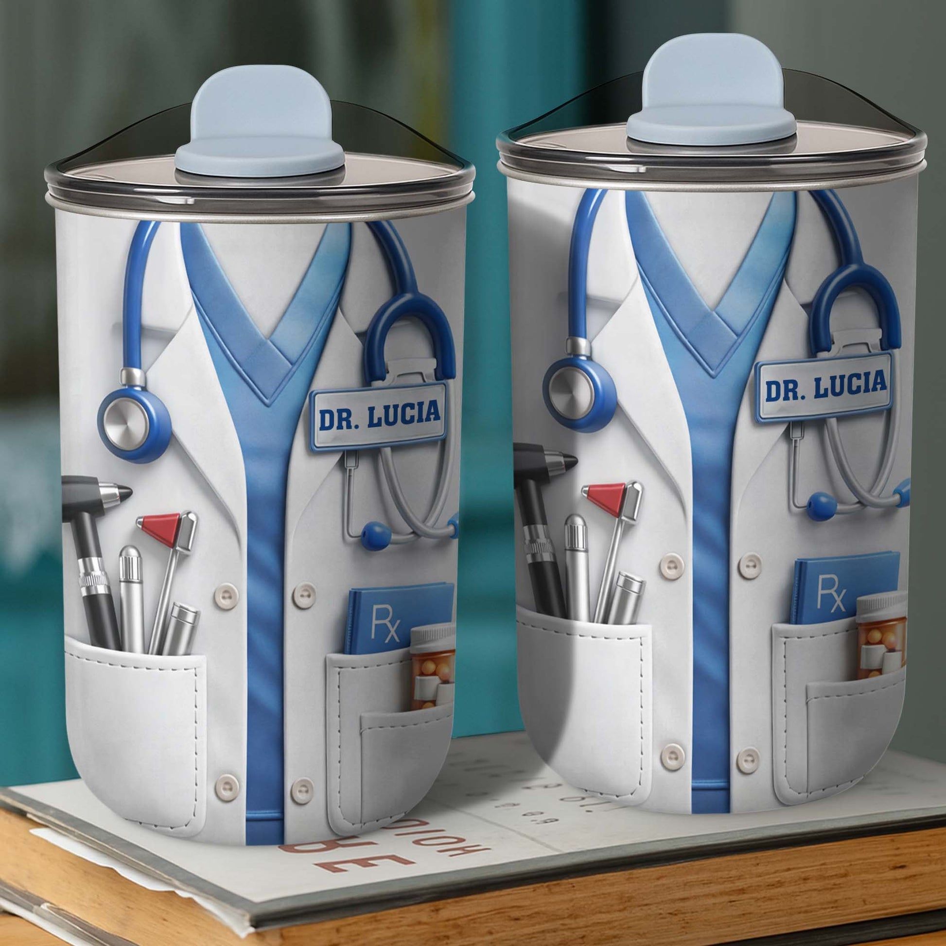 Healthcare Hero Lab Coat And Stethoscope Medical Uniform Design