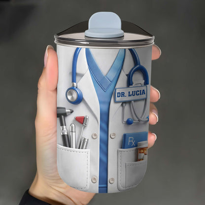 Healthcare Hero Lab Coat And Stethoscope Medical Uniform Design