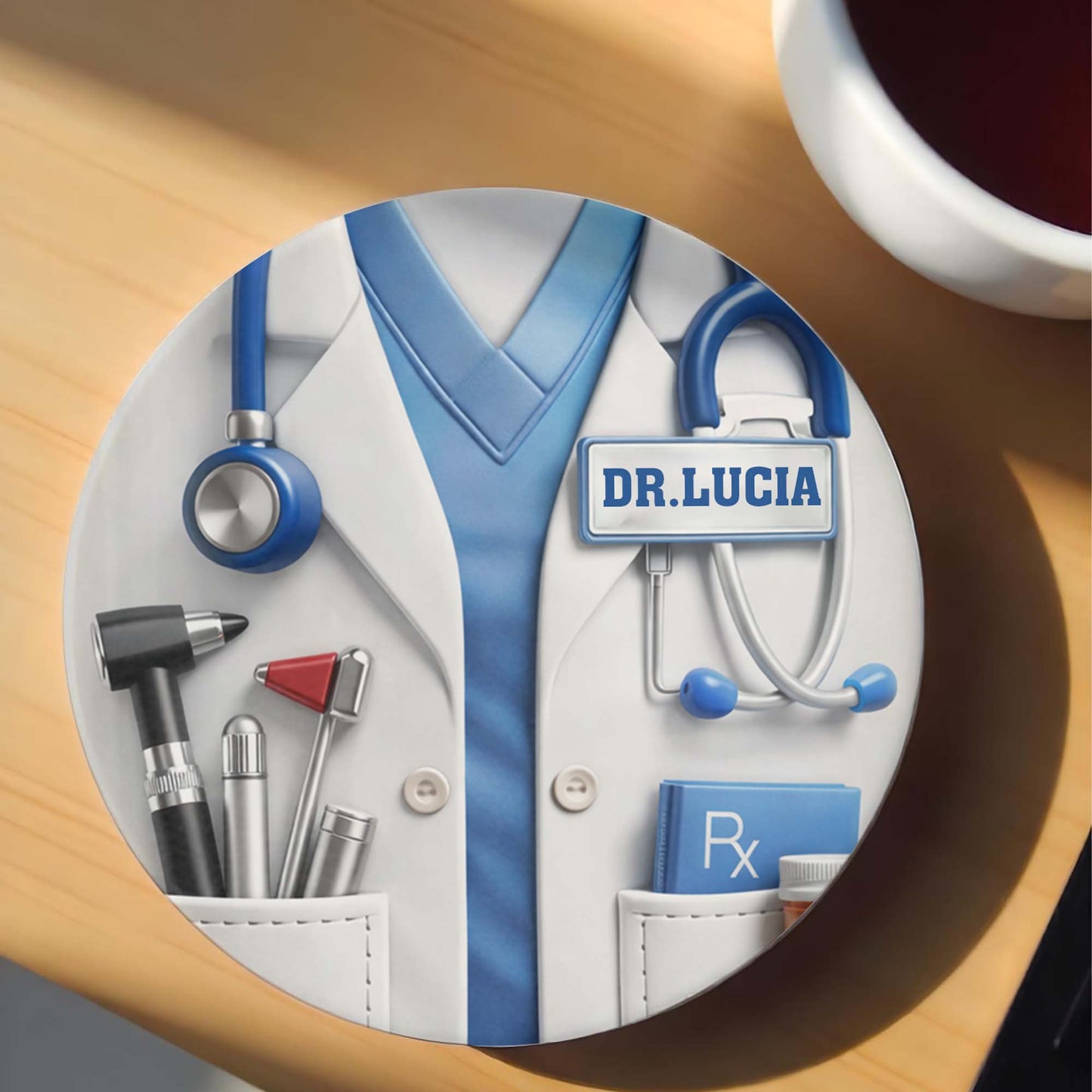 Dr. Rx Medical Lab Coat And Stethoscope Professional Design