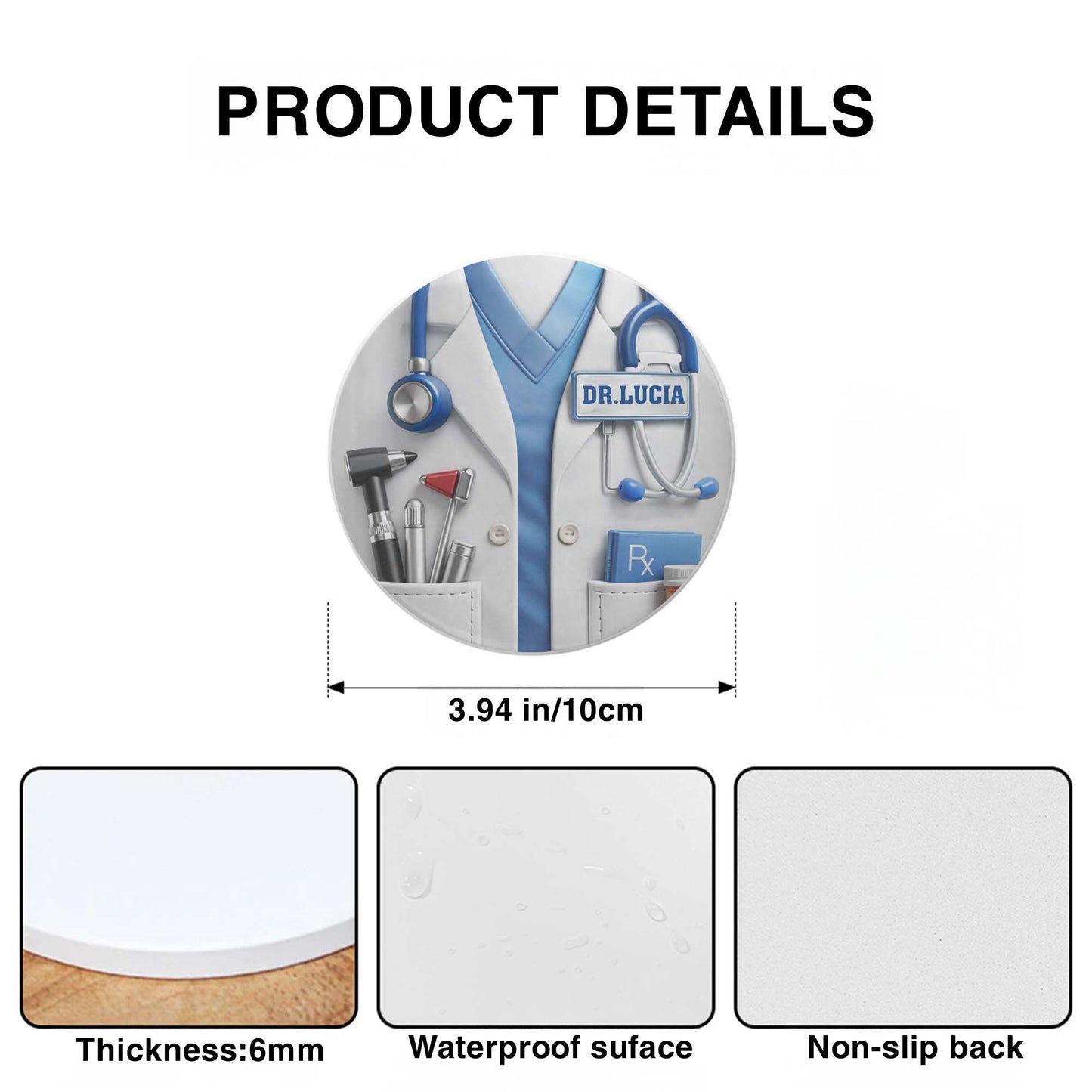 Dr. Rx Medical Lab Coat And Stethoscope Professional Design