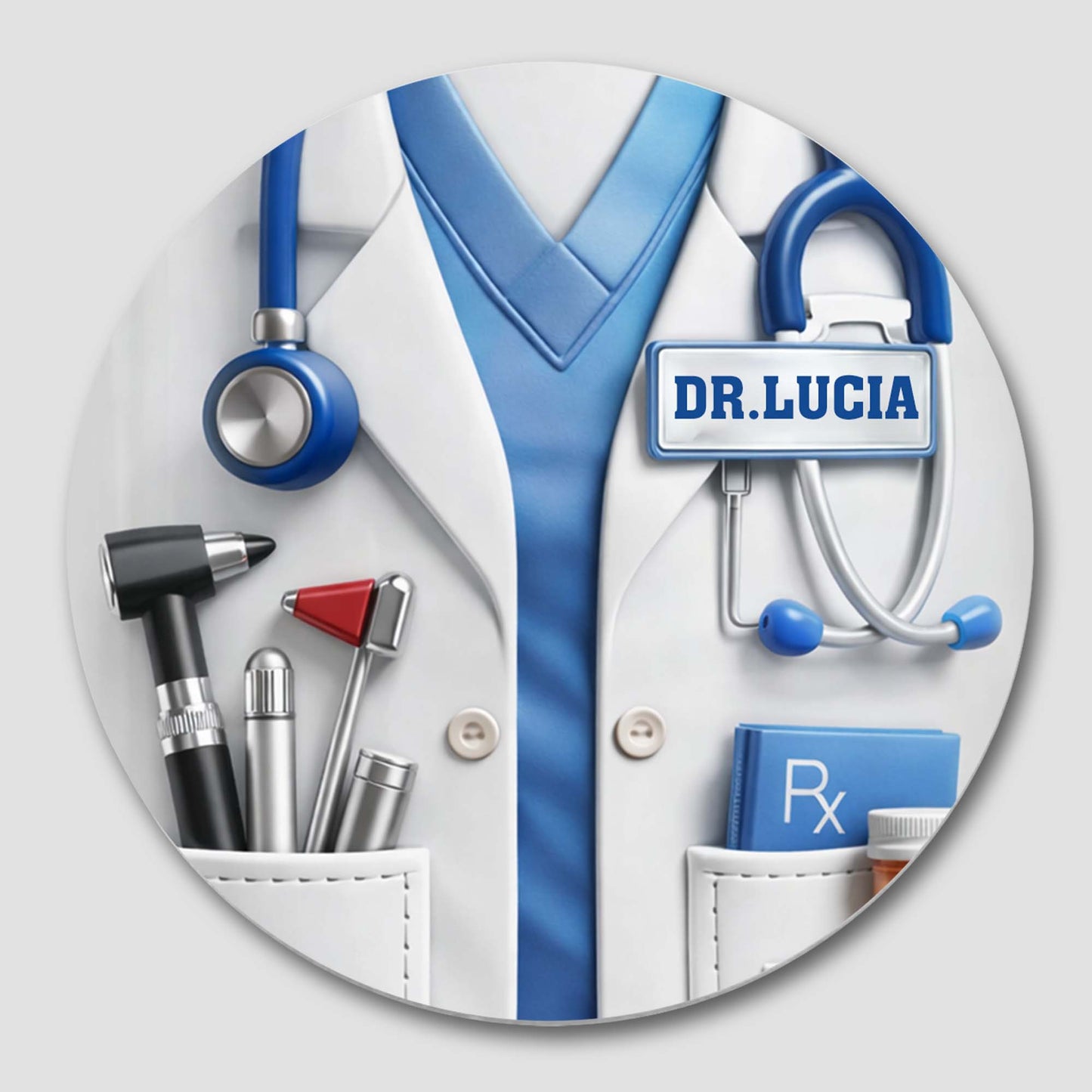 Dr. Rx Medical Lab Coat And Stethoscope Professional Design