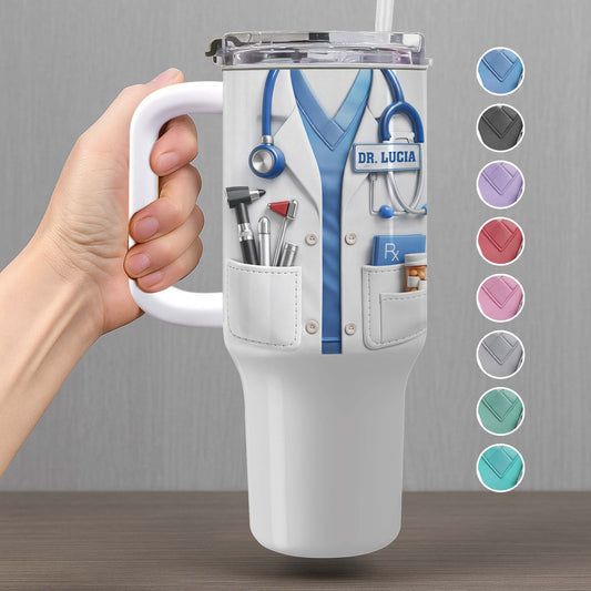 Customize Your Own Message On This Tumbler - Personalized 40oz Tumbler With Straw - DOC078_TBS