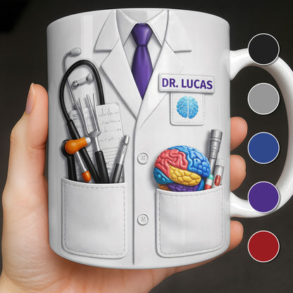 Celebrate Your Favorite Doctor With Stethoscope And Brain Model Mug