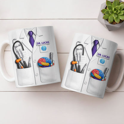 Celebrate Your Favorite Doctor With Stethoscope And Brain Model Mug