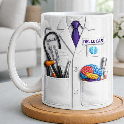 Celebrate Your Favorite Doctor With Stethoscope And Brain Model Mug
