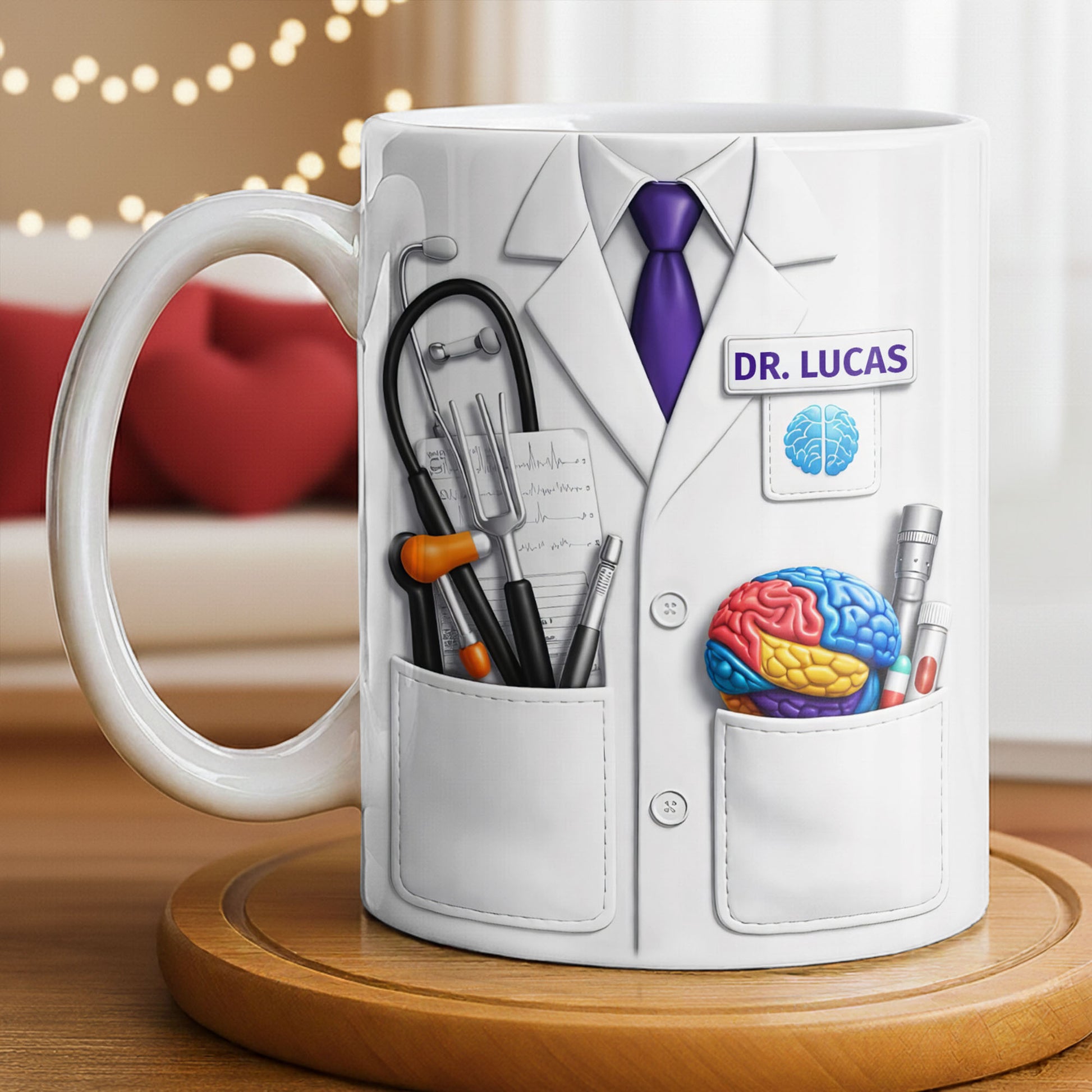 Celebrate Your Favorite Doctor With Stethoscope And Brain Model Mug
