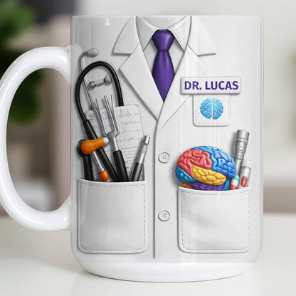 Celebrate Your Favorite Doctor With Stethoscope And Brain Model Mug
