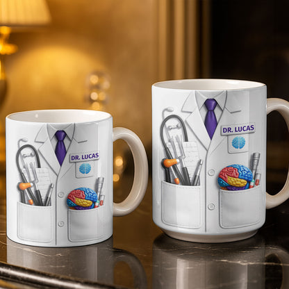 Celebrate Your Favorite Doctor With Stethoscope And Brain Model Mug