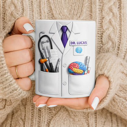 Celebrate Your Favorite Doctor With Stethoscope And Brain Model Mug