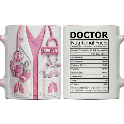 Dedicated To Healing Medical Lab Coat With Stethoscope And Lung Icons