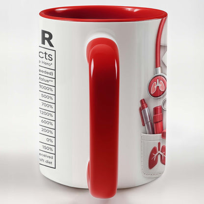 Dedicated To Healing Medical Lab Coat With Stethoscope And Lung Icons