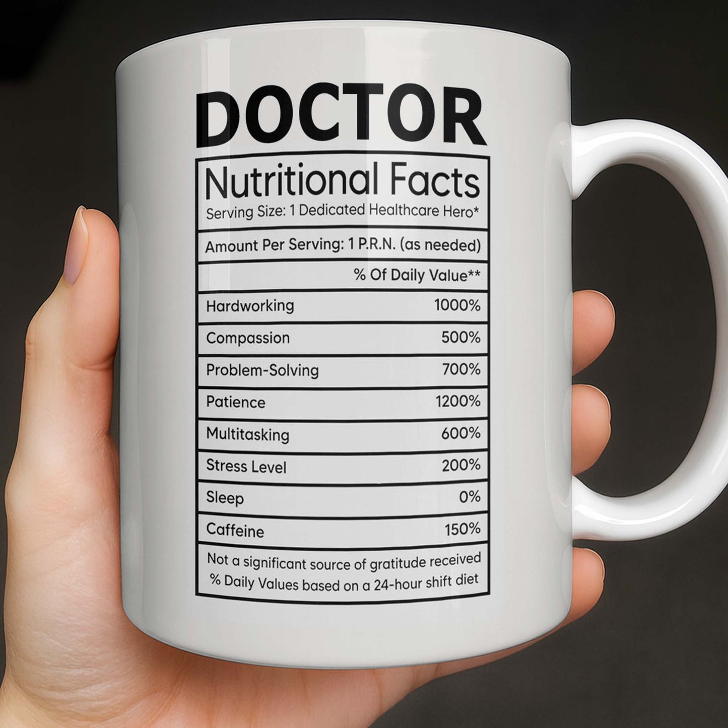 Doctor Nutritional Facts Dedicated Healthcare Hero