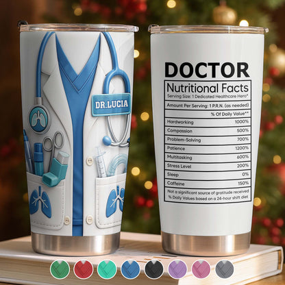Doctor Nutritional Facts Lab Coat And Stethoscope Healthcare Gift