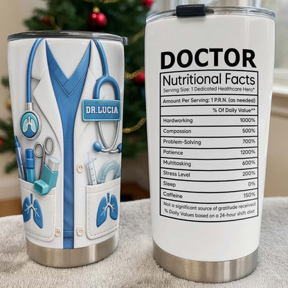 Doctor Nutritional Facts Lab Coat And Stethoscope Healthcare Gift