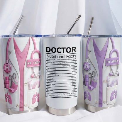 Doctor Nutritional Facts Lab Coat And Stethoscope Healthcare Gift