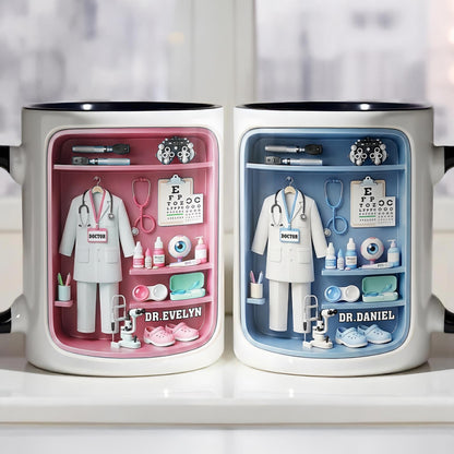 Doctor Office Shelf With Stethoscope And Medical Equipment