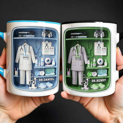 Doctor Office Shelf With Stethoscope And Medical Equipment