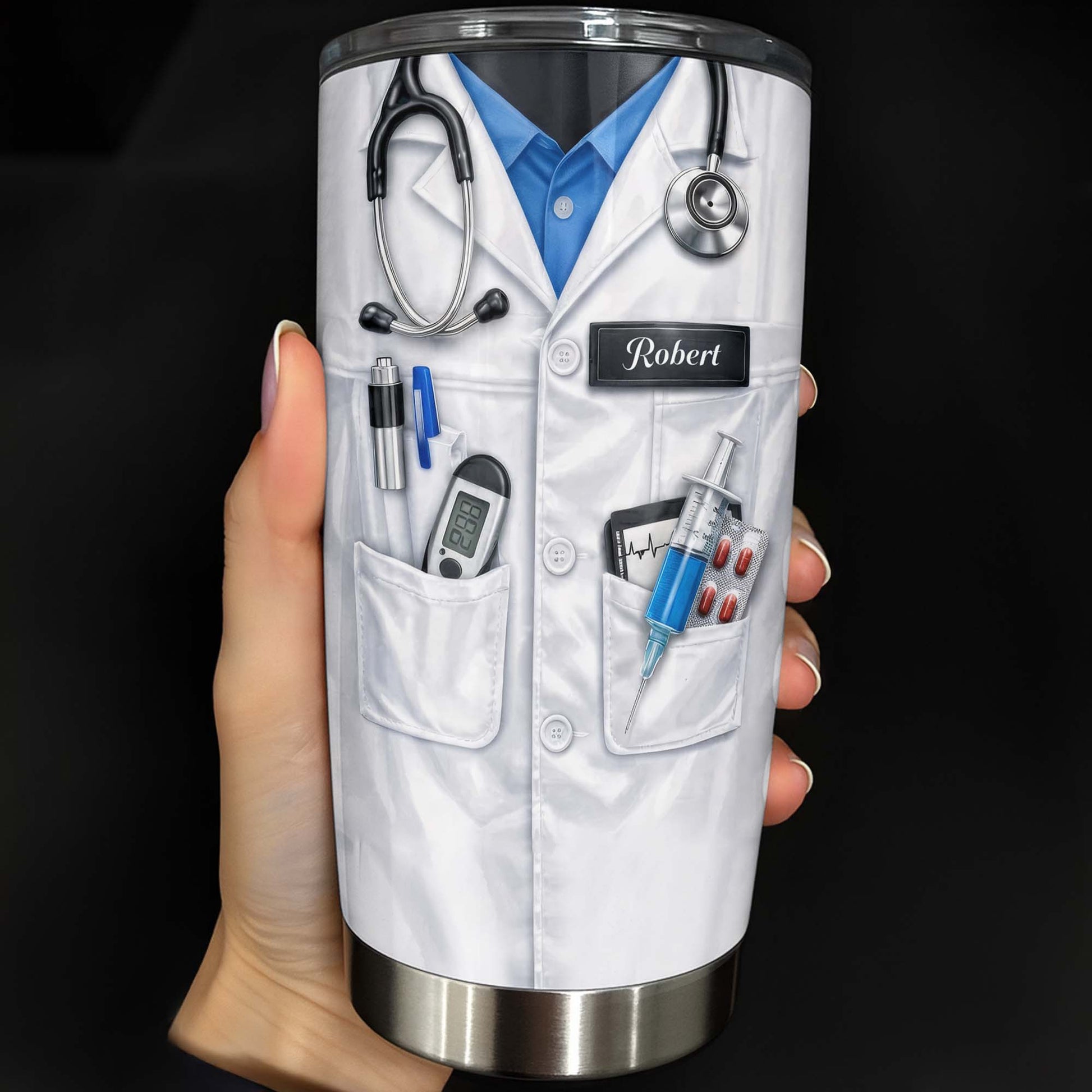 Personalized Medical Professional Tumbler With Stethoscope And Tools