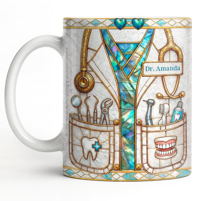 Unique Dentist-Themed Design With Essential Dental Tools