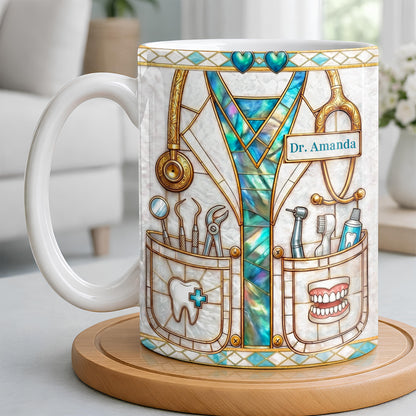 Unique Dentist-Themed Design With Essential Dental Tools