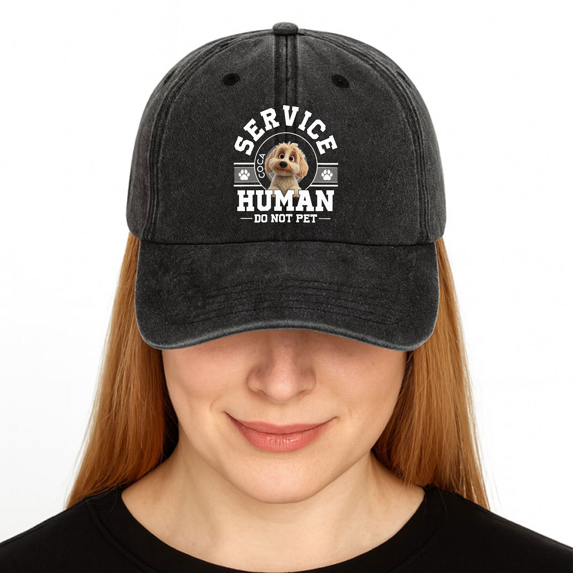 Service Human Do Not Pet Denim Cap