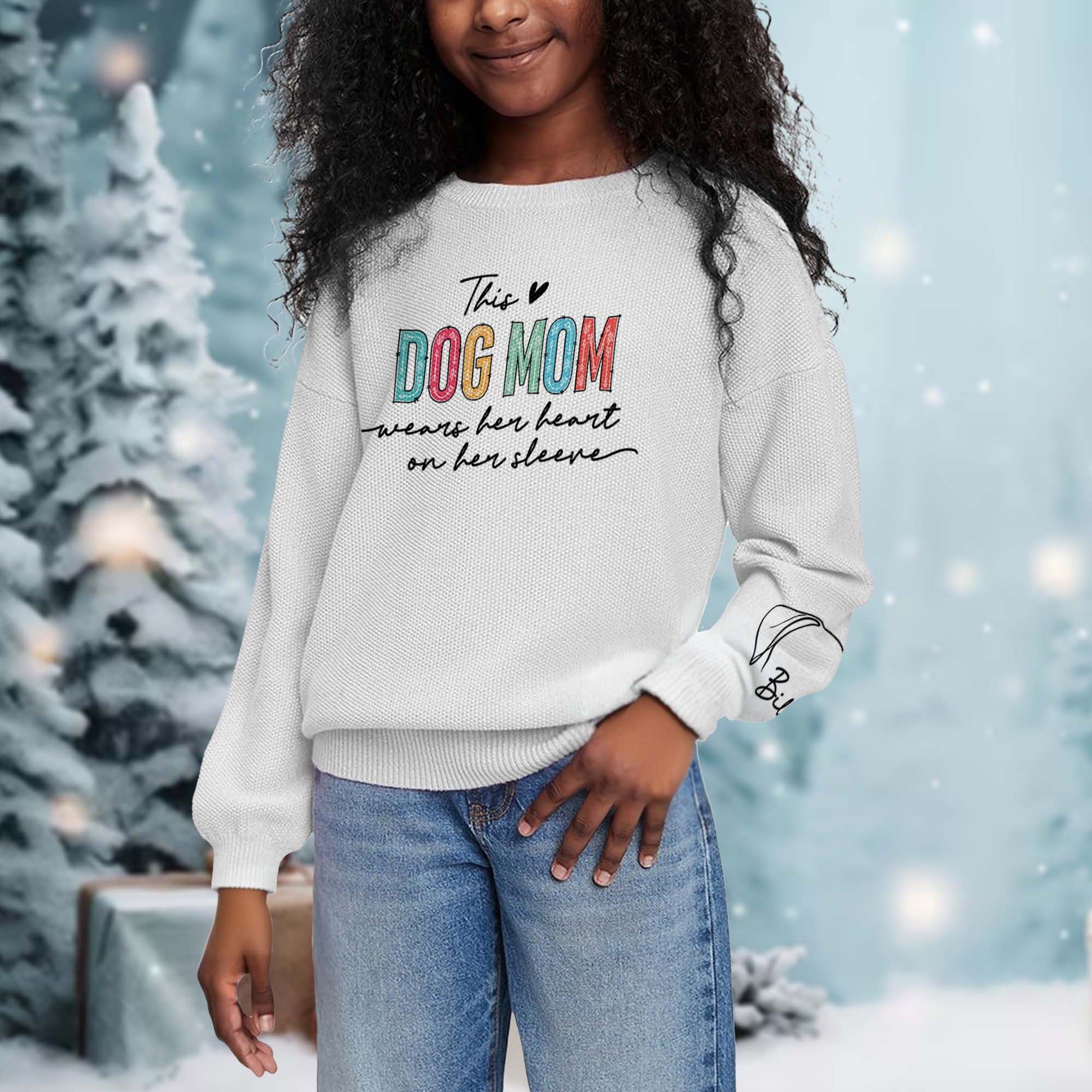Capture Every Moment Stylish Comfortable Dog Silhouette Sweatshirt