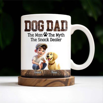 Dog Dad The Man The Myth The Snack Dealer Mug