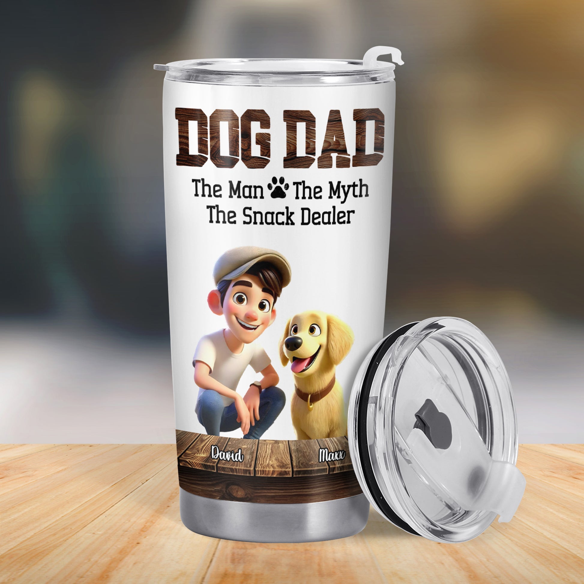 Dog Dad Man Myth Snack Dealer Tumbler