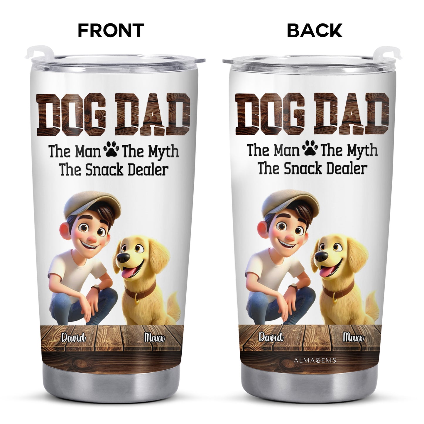 Dog Dad Man Myth Snack Dealer Tumbler
