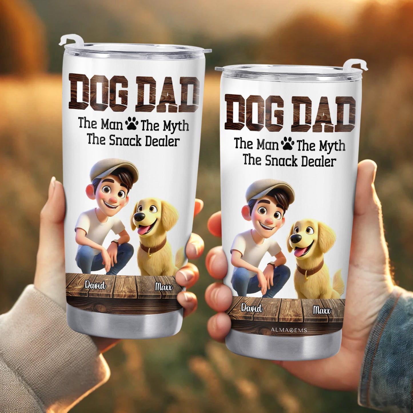Dog Dad Man Myth Snack Dealer Tumbler