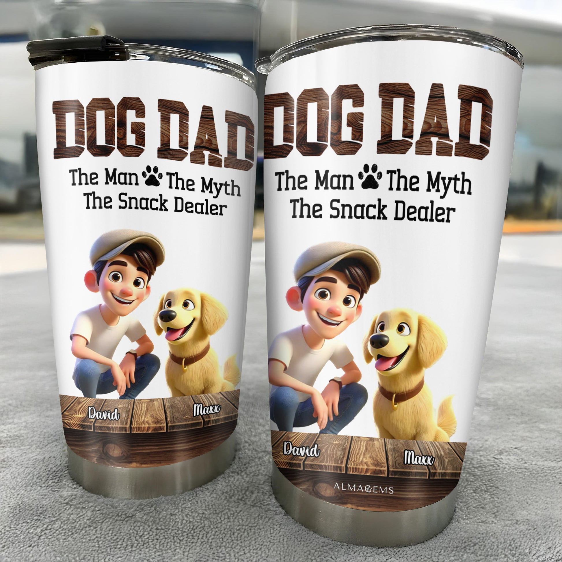 Dog Dad Man Myth Snack Dealer Tumbler